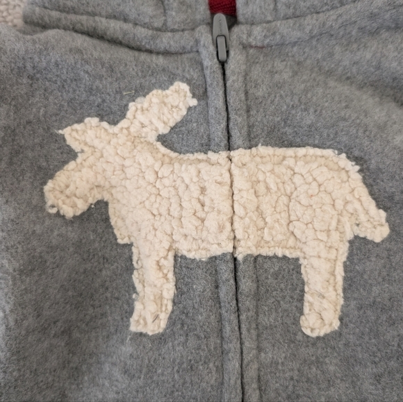 NWT Lot Of 2 Carter's Fleece One Piece FullZip Bodysuit Plaid Size 6 Months - Picture 7 of 10